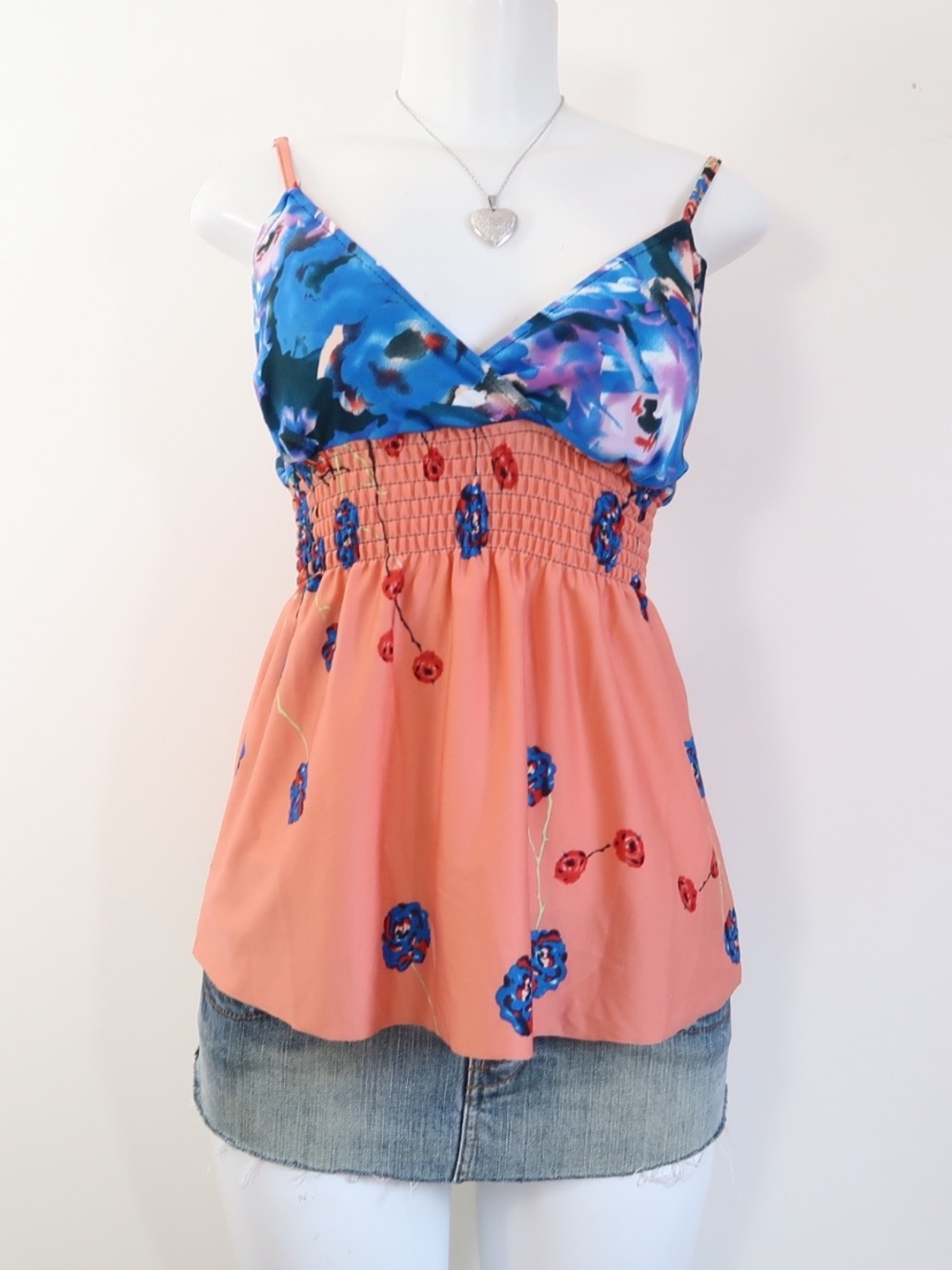 Y2k babydoll floral fairycore tank